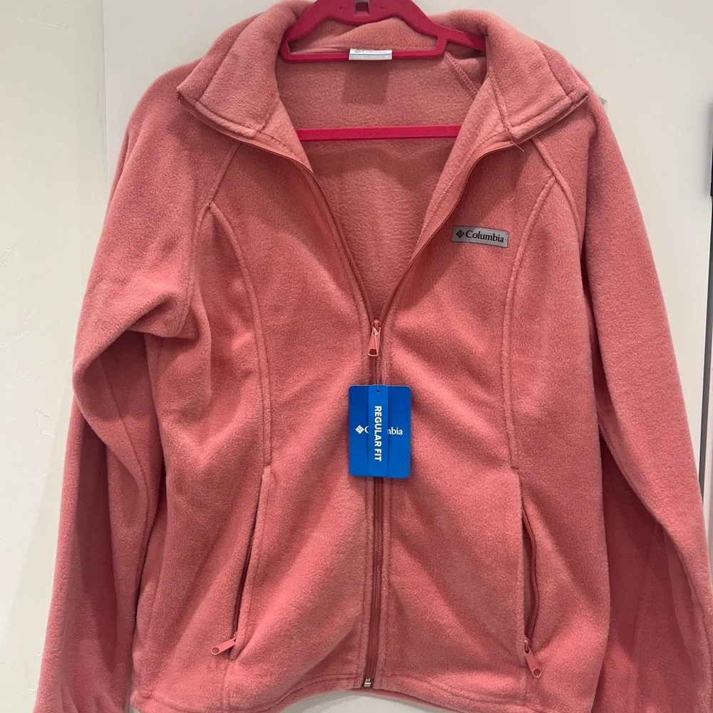 New! Columbia Pink Full-Zip Fleece! Cute and Cozy! - Picture 10 of 14